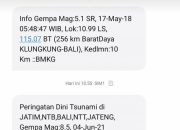 SMS Peringatan Dini Tsunami, Ternyata Sistem BMKG Error