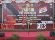 Polresta Mataram bersama TNI, Pemerintah Kota dan Mahasiswa Kejar Target 70% Tervaksin