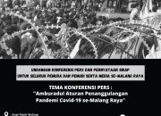 Anggap Penanganan Covid Gagal, Muda-Mudi Malang Layangkan Flayer Konferensi Pers