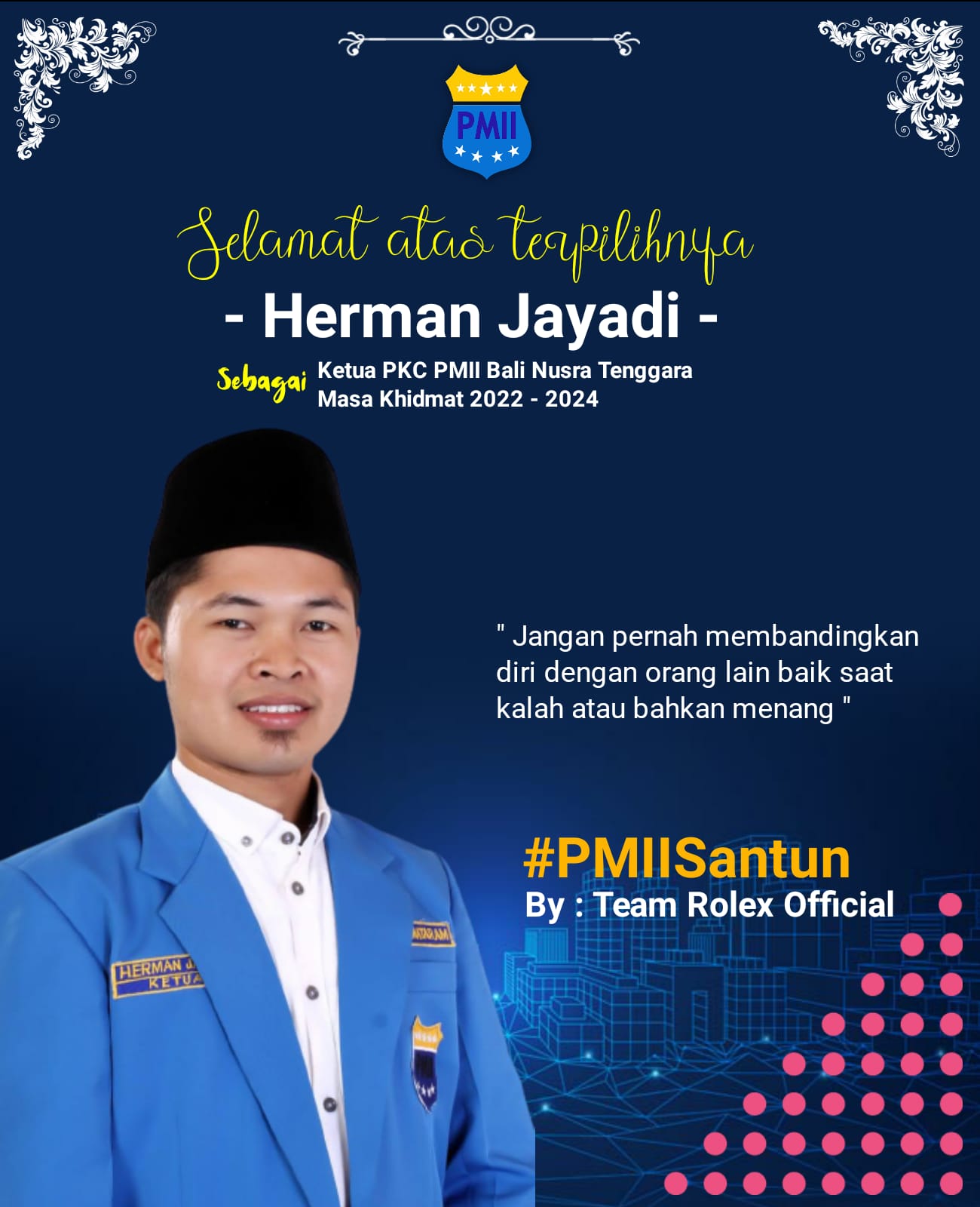 Herman Jayadi Terpilih Sebagai Ketua PKC PMII Bali-Nusra, Ini Profilnya