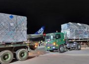 111 Ton Logistik MotoGP 2023 Tiba di Bandara Lombok