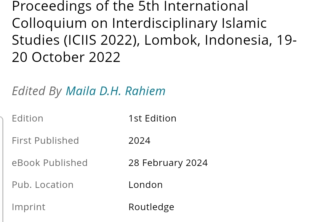Empat Paper Mahasiswa dan Dosen Pascasarjana UIN Mataram Dipublikasikan di Penerbit Routledge London