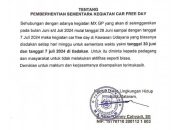 Car Free Day Udayana Dihentikan Sementara Selama MXGP 2024