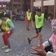 Pertandingan futsal dalam Pentas Seni SMAN 9 Mataram hari pertama dan Kasek Nengah
