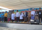 Ribuan massa antar Pasangan Manis mendaftar Ke KPU Lombok Barat