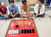 Polres Loteng Gerebek Sarang Narkoba di Praya Barat, Empat Pelaku dan Sabu 9,39 Gram Disita