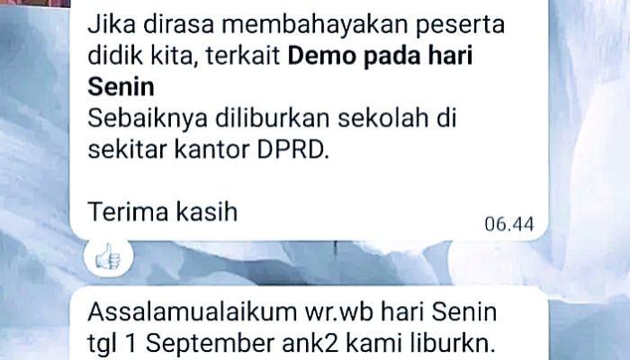 Antisipasi Dampak Demonstrasi, Beberapa Sekolah di Sekitar DPRD Lombok Timur Diliburkan