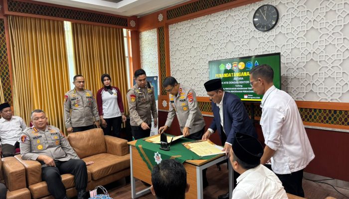 Polda NTB dan UIN Mataram Teken MoU Kekerasan Anak hingga Perdagangan Orang