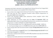 Ini Dia Nama 80 Peserta Lolos Seleksi Administrasi Calon Anggota KI NTB