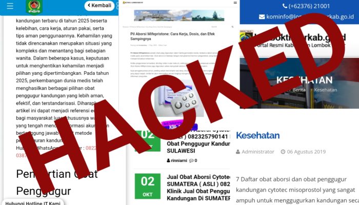 Website Resmi Pemerintah di NTB Diretas, Jadi Etalase Iklan Obat Aborsi Ilegal