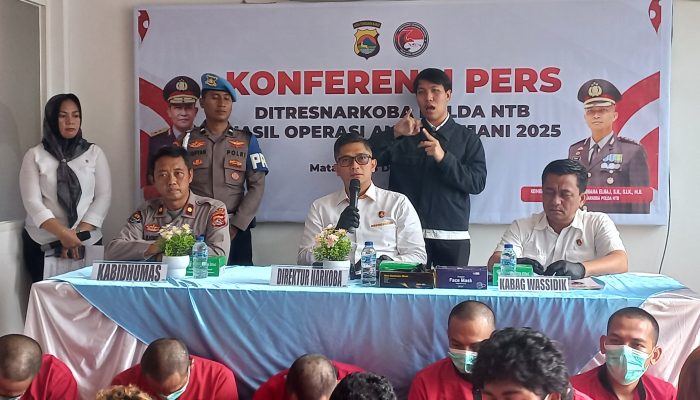 165 Tersangka Narkoba Diamanjan dalam 14 Hari Operasi Antik Rinjani 2025