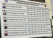 Tiga Nama Teratas Calon Rektor Unram Menguat, Senat Rampungkan Pemilihan