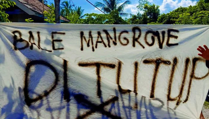 Dugaan Pengelolaan Tidak Transparan, Puluhan Warga Demonstrasi di Ekowisata Bale Mangrove