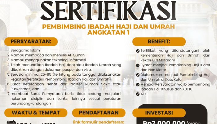 UIN Mataram dan Kanwil Kemehaj NTB Gelar Sertifikasi Pembimbing Ibadah Haji dan Umrah 