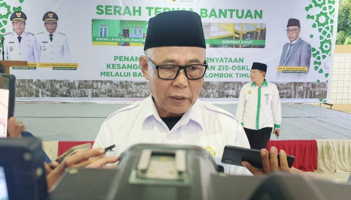 ‎Puluhan Mustahik Terima Bantuan Mahyani dan Z-KUP dari Baznas Lombok Timur
