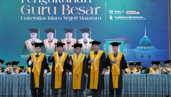 UIN Mataram Kukuhkan Empat Guru Besar, Rektor: Kado Awal Tahun bagi Kampus Unggul