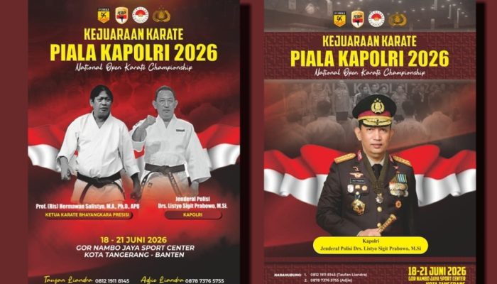 Piala Kapolri 2026 Siap Tergelar di Tangerang, Karateka Nasional Berebut Podium
