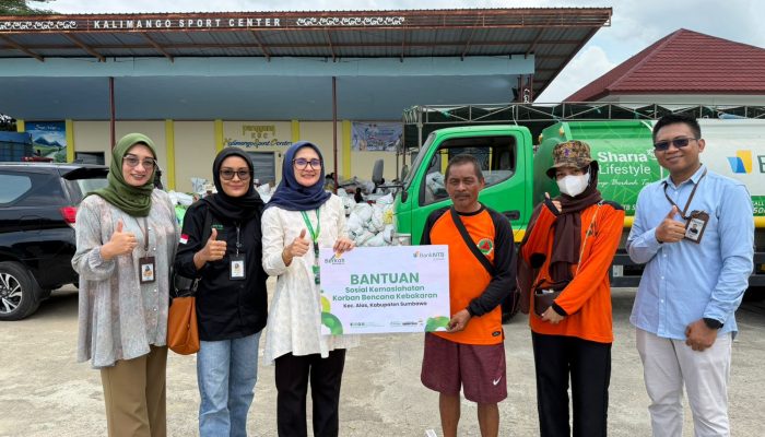 Bank NTB Syariah Salurkan Bantuan untuk Korban Kebakaran di Kalimango Sumbawa
