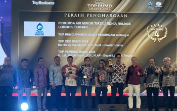 Kinerja Moncer, Bupati Pathul Bahri dan Dirut PDAM Sabet Penghargaan Nasional