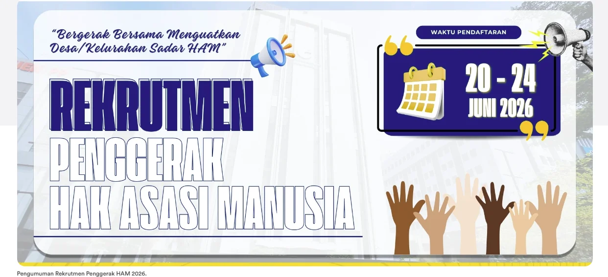 Kementerian HAM RI Buka Rekrutmen Penggerak HAM, Pendaftaran Dilakukan Secara Online