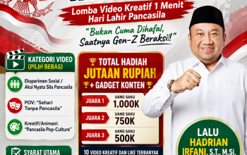 Lalu Hadrian Irfani Gelar Lomba Video Kreatif Hari Lahir Pancasila, Ajak Gen-Z NTB Tunjukkan Aksi Nyata