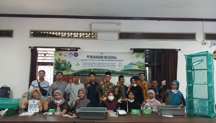 Dukung Ecotourism dan SDGs, Tim Unram-UB Terapkan Pengolahan Sampah Berbasis Maggot di Kuta Mandalika