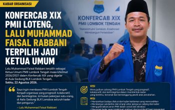Konfercab XIX PMII Loteng, Lalu Muhammad Faisal Rabbani Terpilih Jadi Ketua Umum