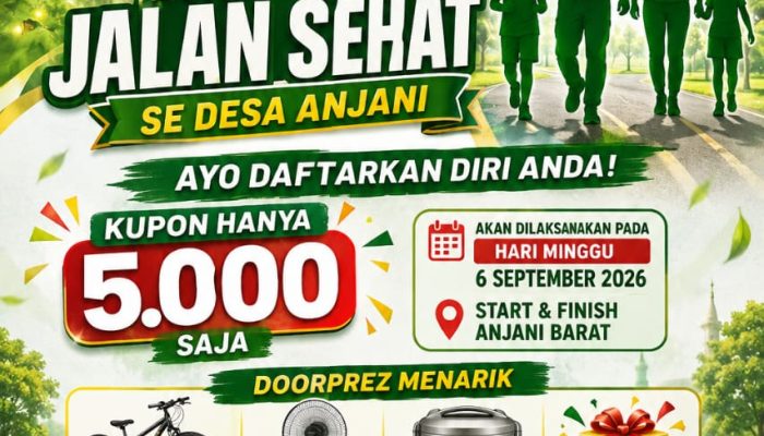 Semarak Maulid Nabi, Pemuda Anjani Barat Gelar Jalan Sehat dan Siapkan Beragam Doorprize