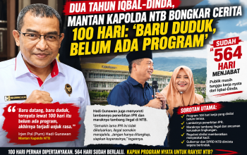 564 Hari Iqbal-Dinda, Mantan Kapolda NTB Sentil Lagi: 100 Hari Kerja Saja Dipertanyakan