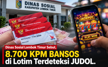 8.700 KPM Bansos Lombok Timur Terindikasi Judol, Penyaluran PKH hingga PBI Mereka Dibekukan